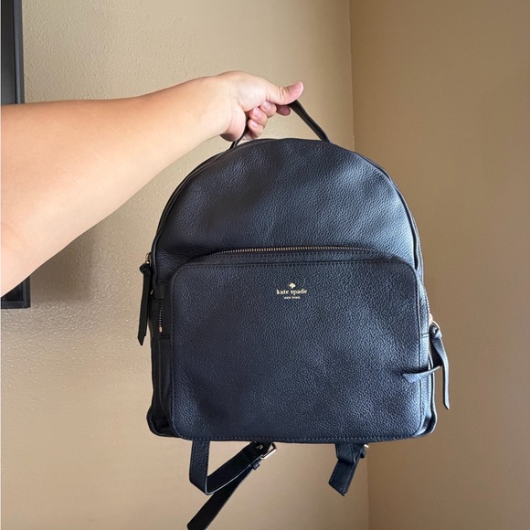 Kate Spade black Leather Backpack - Picture 1 of 4